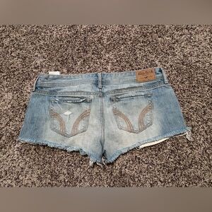 Vintage Hollister Women's Light Blue Denim Shorts